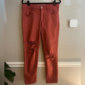 American Eagle Red Jeggings